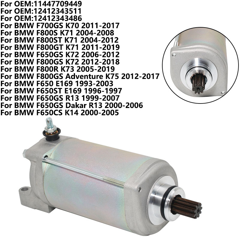 Стартер мотоцикла для BMW F800 – обзор и цена Motorcycle Starter Motor